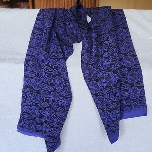 Misty Harbor Elegant Purple Floral Scarf